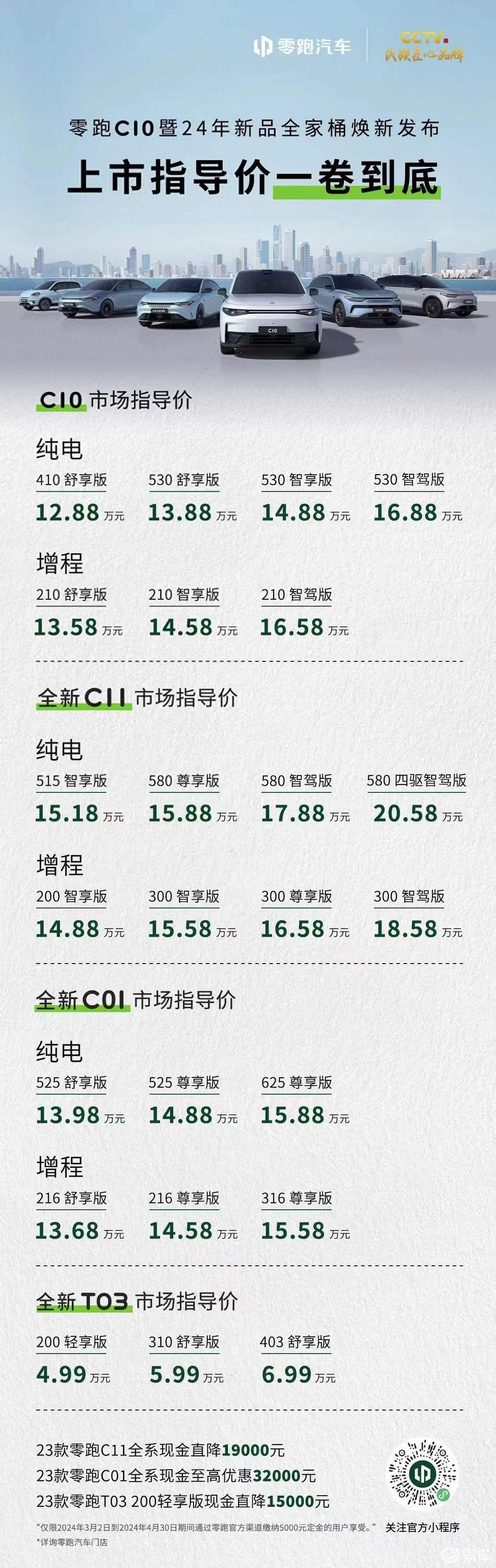 零跑汽车发布全新产品全家桶，重新定义用车体验！